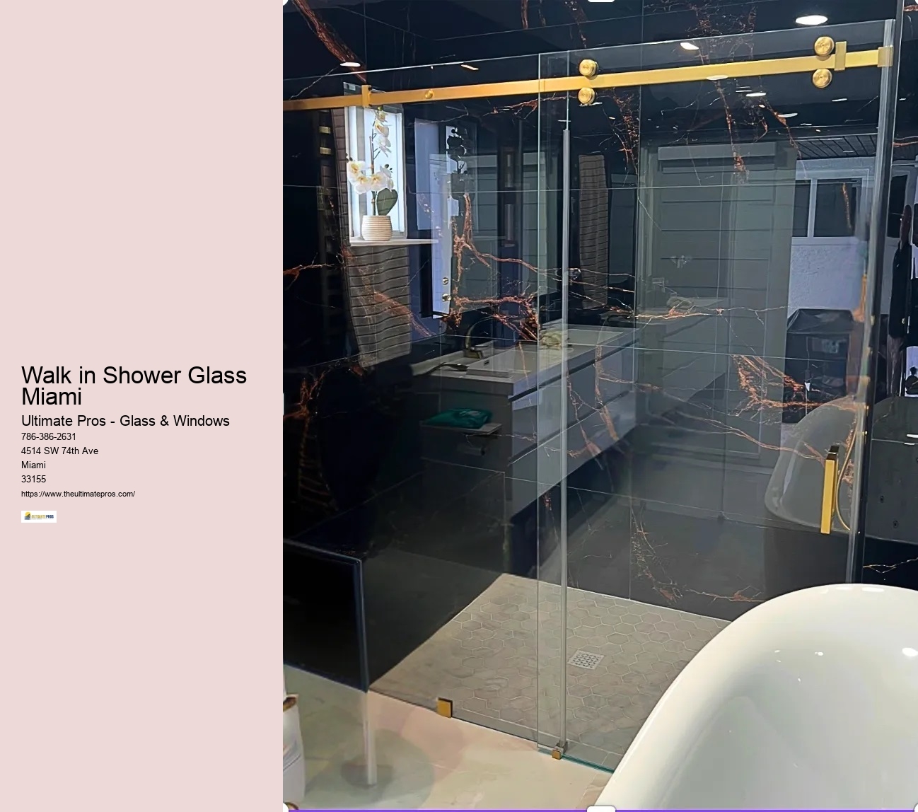 Walk in Shower Glass Miami